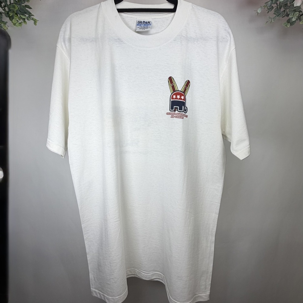 Vintage California Beach Party And Concert Republican Gildan T Shirt Men's Large